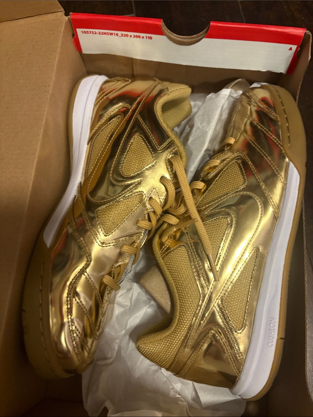 Nike Women's Metallic Gold Athletic Sneakers